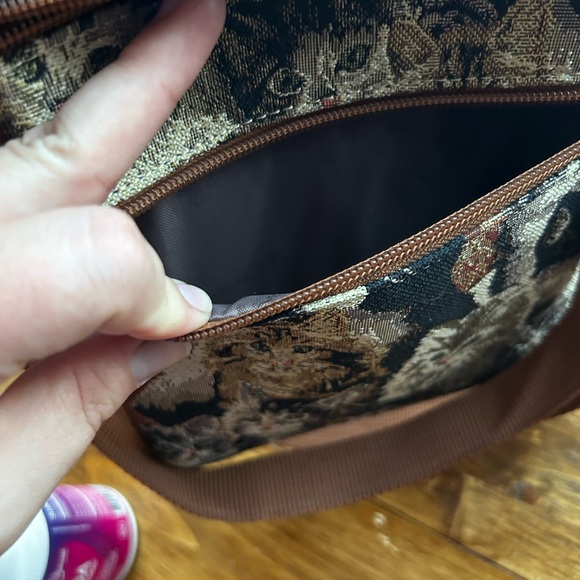Vintage Styled Over the Shoulder Purse designed with Cats - Picture 2 of 5